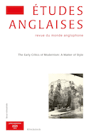 Études anglaises, no 78/3, 2025